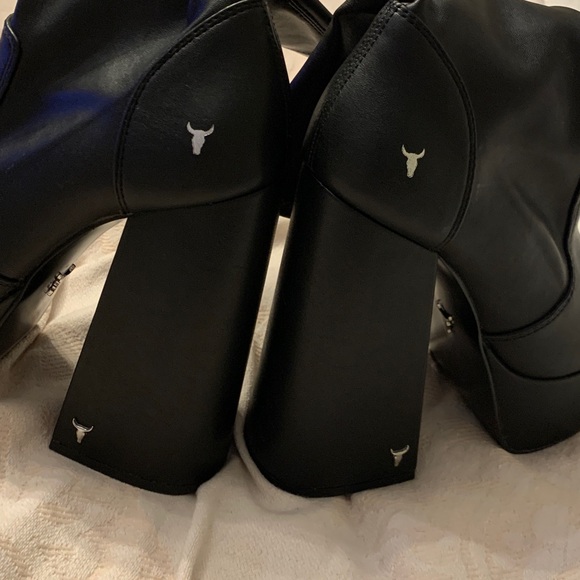 Windsor Smith AngelZ Elegant Black Platform Boots size 7 - Picture 8 of 15
